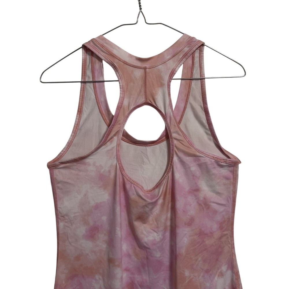 Athleta Womens Pink Tie Dye Racerback Keyhole Activewear Tank Top Size Small - Picture 6 of 11